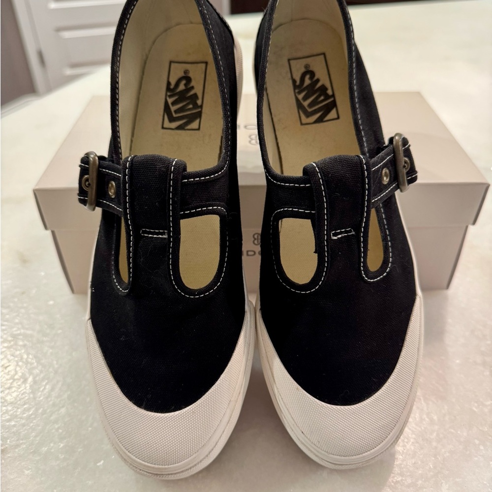 Vans Women's Black Canvas Slip-On Mary Janes